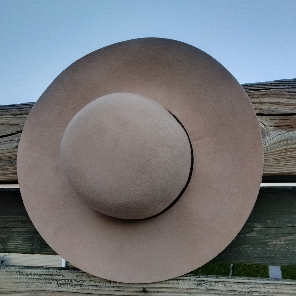 Elegant Tan Women's Wide Brim Hat